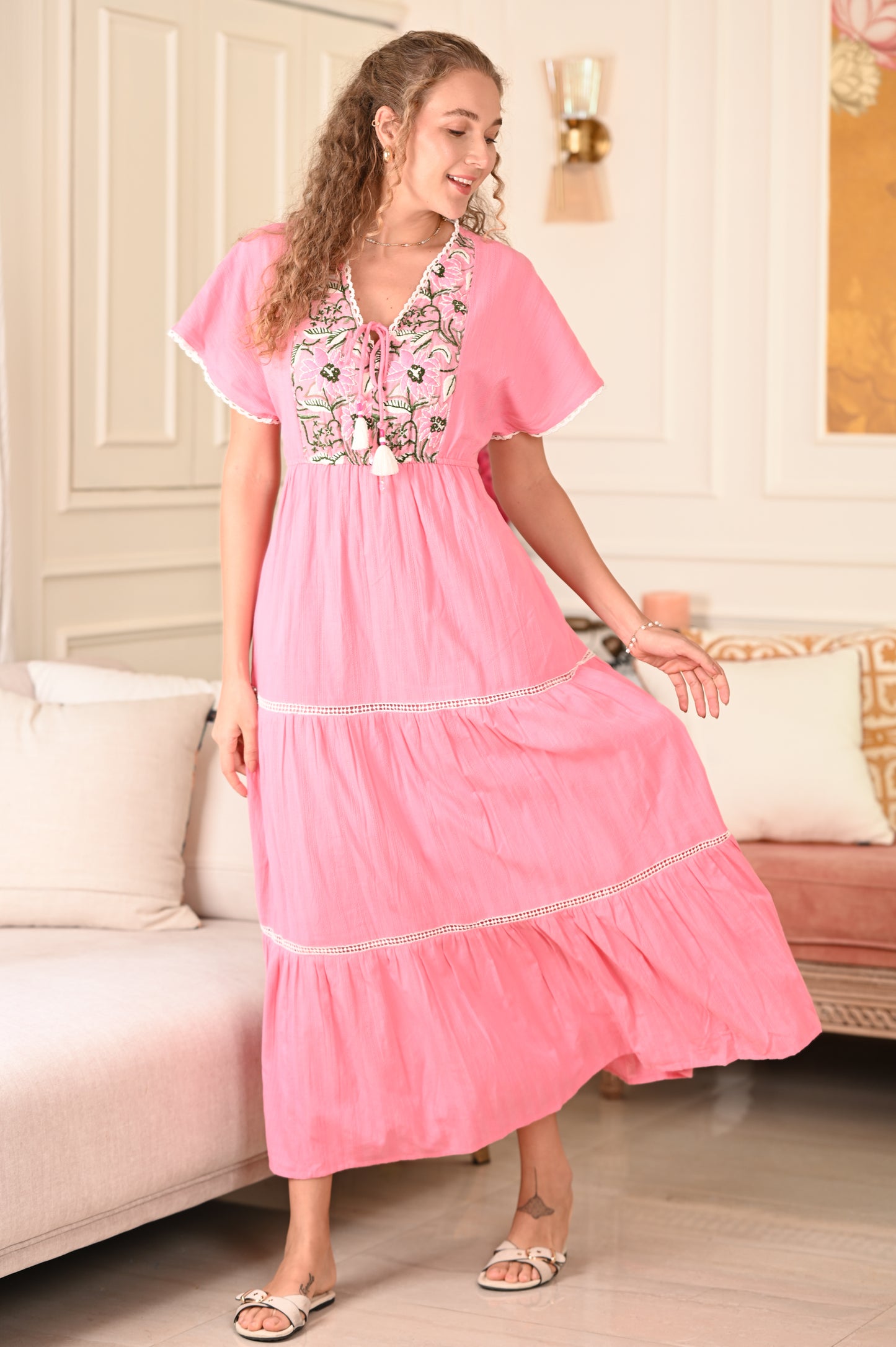 EMBROIDERED KATHERINE MAXI