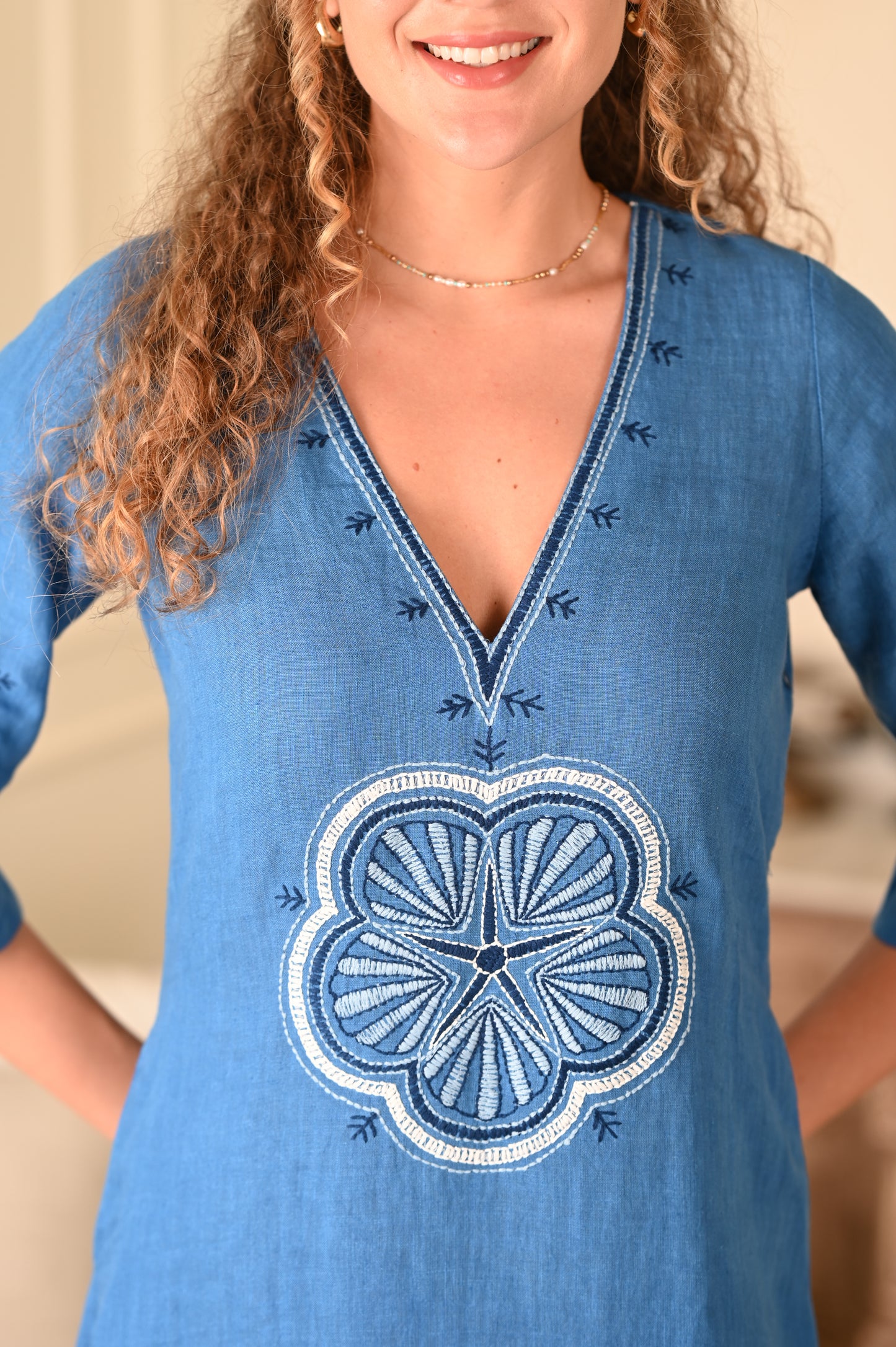 EMBROIDERED MARTINE MAXI