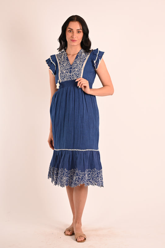 ALECIA MIDI EMBROIDERED