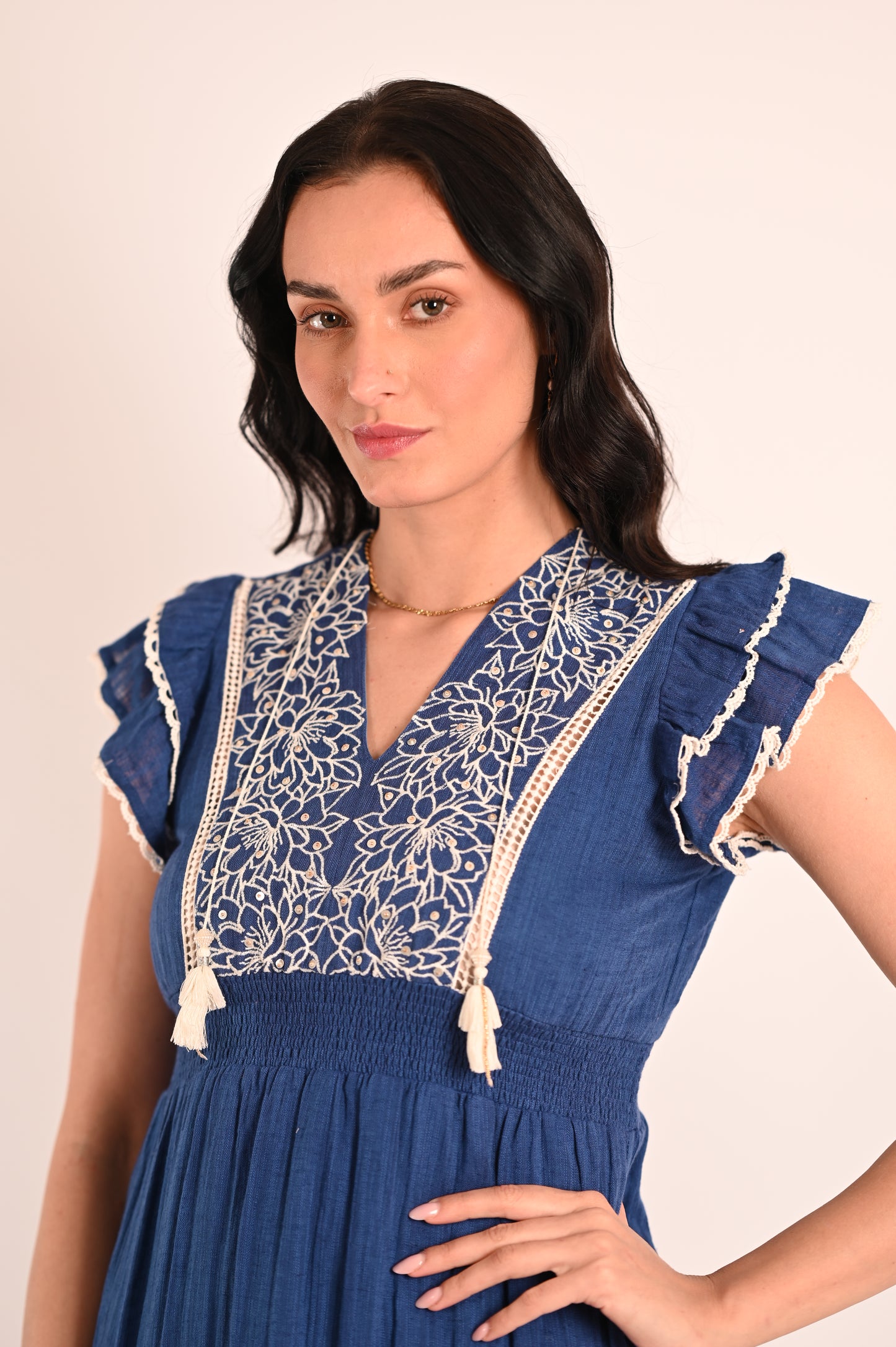 ALECIA MIDI EMBROIDERED