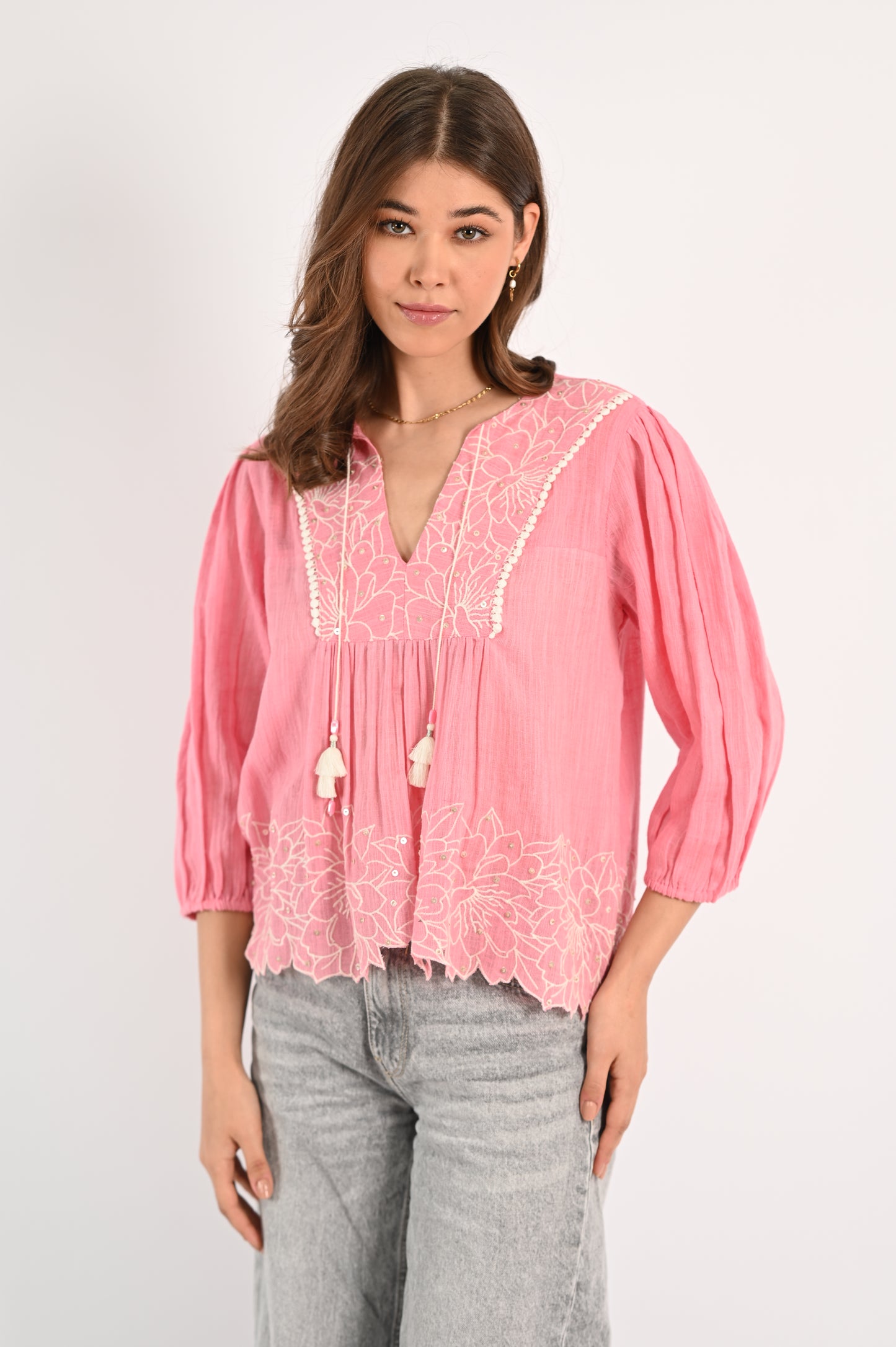 RICA TOP EMBROIDERED
