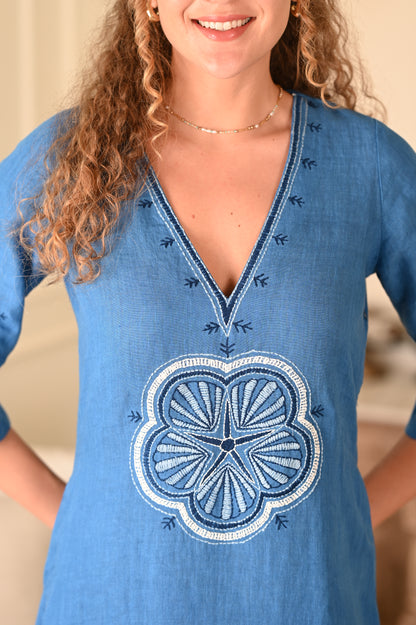 EMBROIDERED MARTINE MAXI